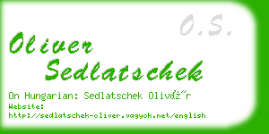 oliver sedlatschek business card